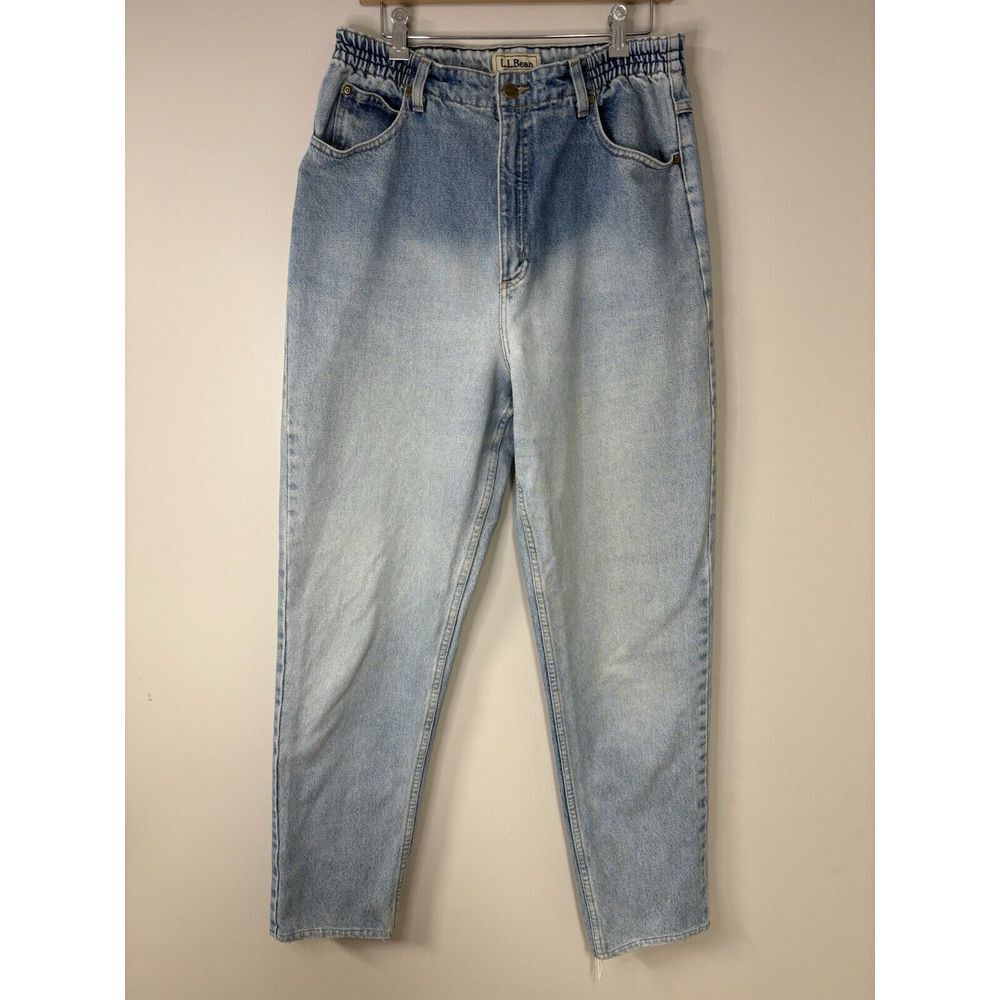 Vintage LL Bean Jeans Size 14 Long Blue Denim‎ Double Comfort Waist 32 X 32